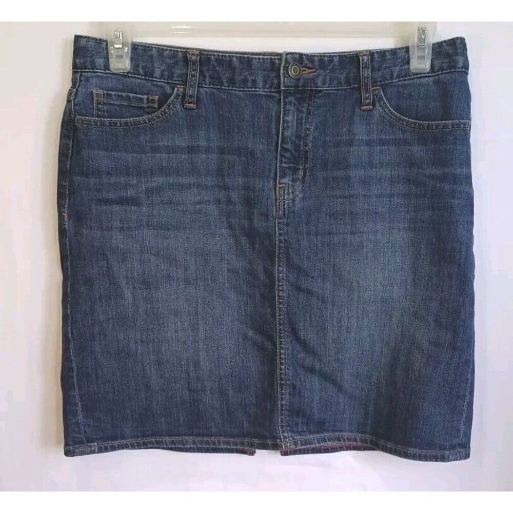 Tommy Hilfiger Womens Blue Denim Mini Jean Skirt 5 Pocket - Size 8